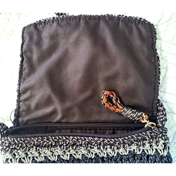 The Sak Women's Blue Multicolor Stripe Crochet Cross Body Handbag - Picture 4 of 6